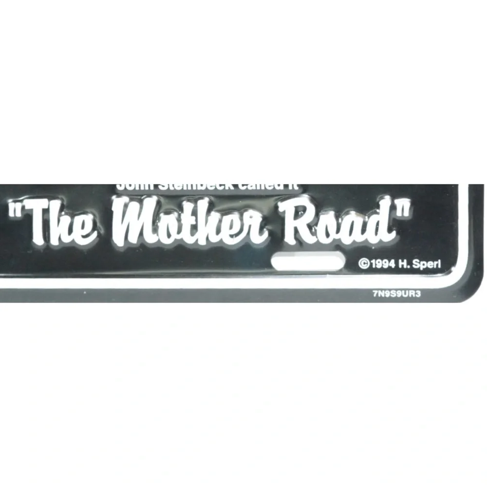 Route 66 Black Metal License Plate Wall Art